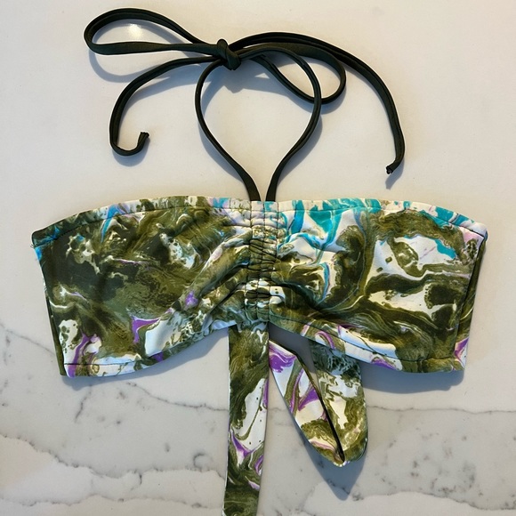 VTG Lucky brand tie-dye Bikini top, bottom & skirt size Small - Picture 6 of 8